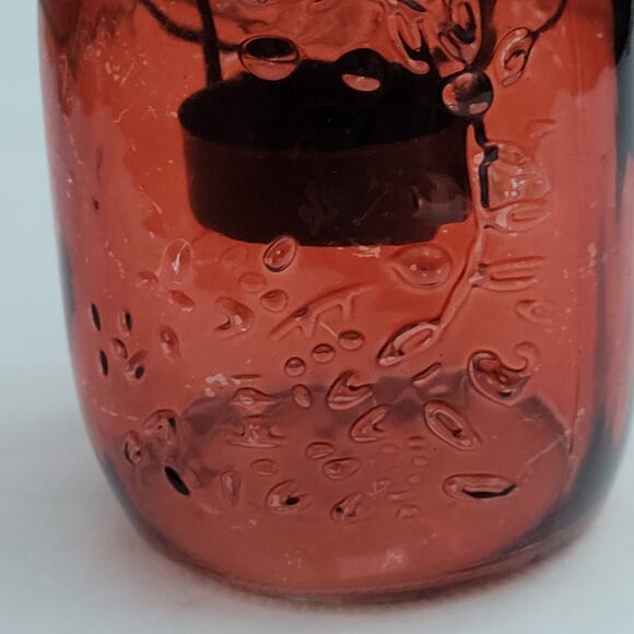Red Mason Jar Lantern - Picture 2 of 12